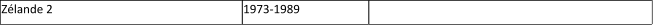 Zélande 2 1973-1989